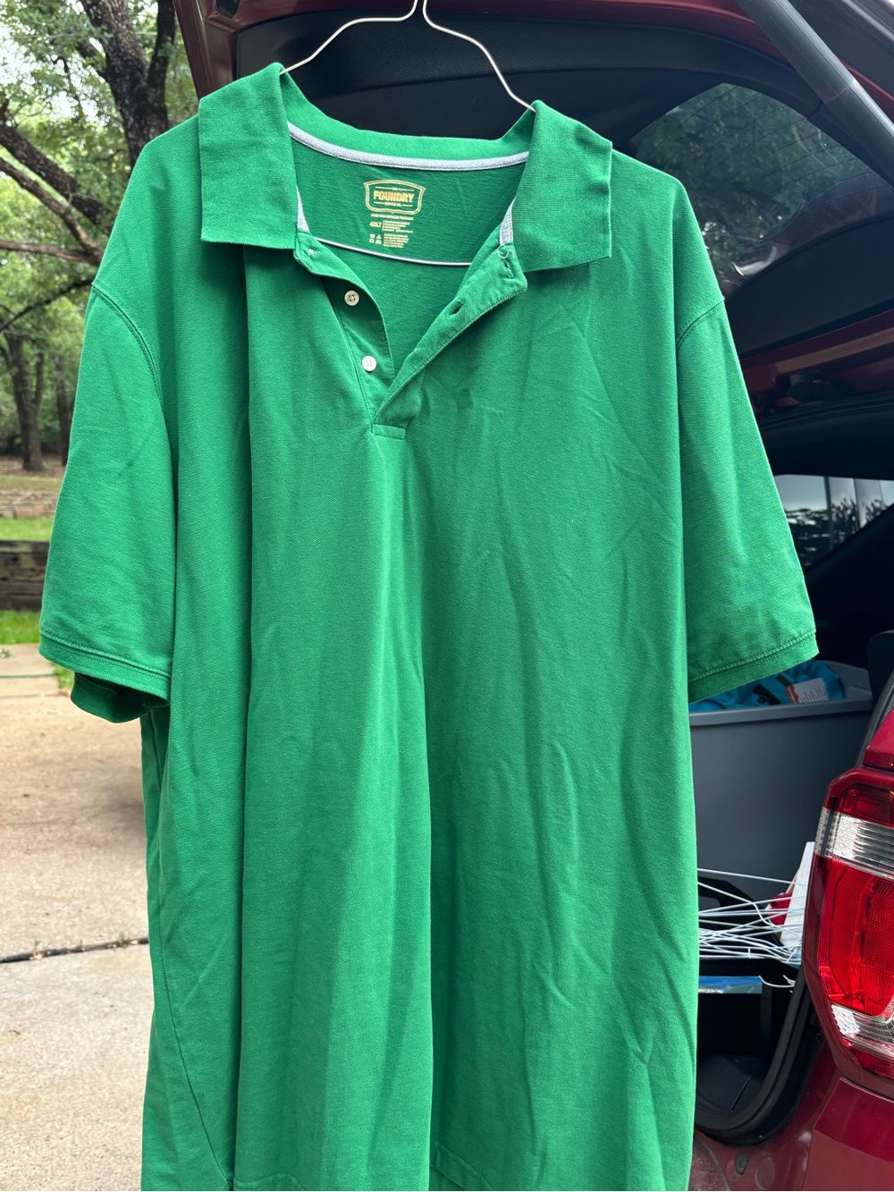 The Foundry Supply Co. Bright Green Men’s Short-Sleeve Polo